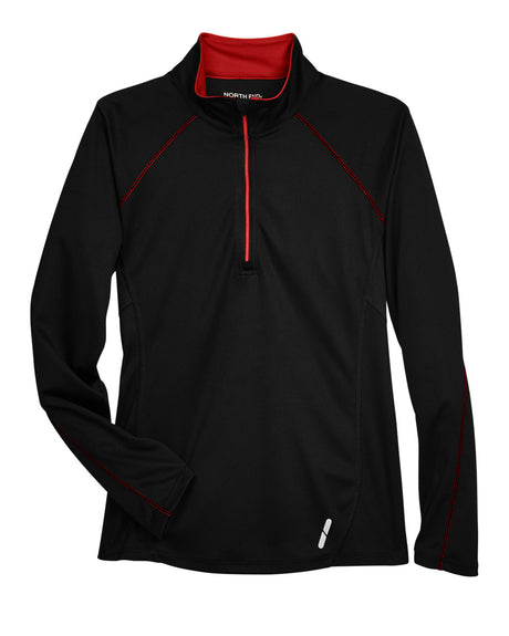 North End Ladies' Radar Quarter-Zip Performance Long-Sleeve Top North End