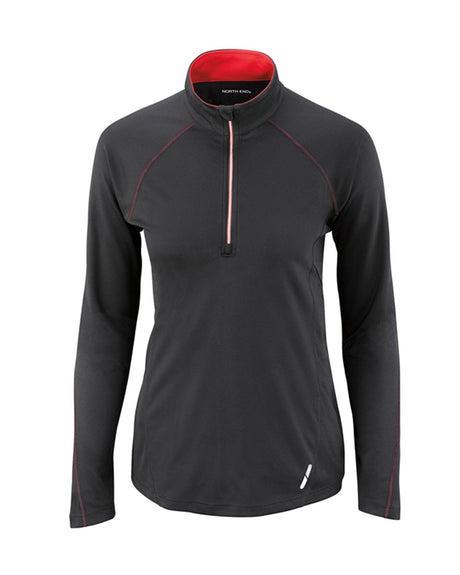 North End Ladies' Radar Quarter-Zip Performance Long-Sleeve Top North End