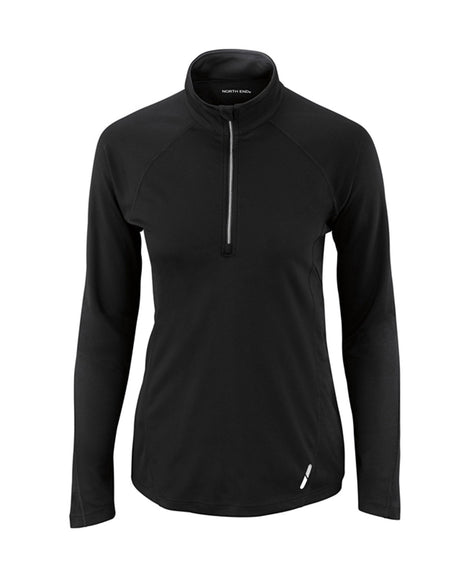 North End Ladies' Radar Quarter-Zip Performance Long-Sleeve Top North End