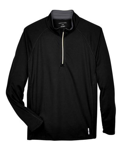 North End Men's Radar Quarter-Zip Performance Long-Sleeve Top