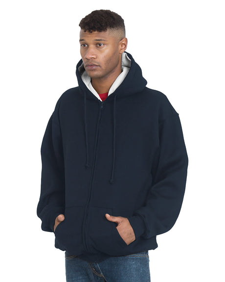 Bayside Adult Super Heavy Thermal-Lined Full-Zip Hooded Sweatshirt Bayside