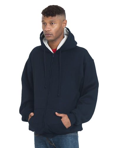 Bayside Adult Super Heavy Thermal-Lined Full-Zip Hooded Sweatshirt