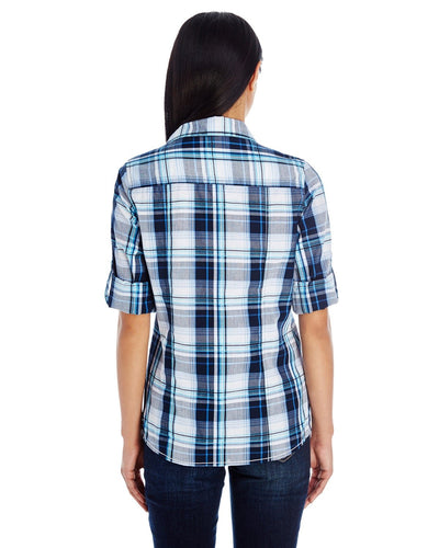 Burnside Ladies' Long-Sleeve Plaid Pattern Woven Shirt