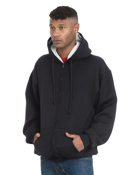 Bayside Adult Super Heavy Thermal-Lined Full-Zip Hooded Sweatshirt Bayside