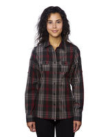 Burnside Ladies' Long-Sleeve Plaid Pattern Woven Shirt Burnside