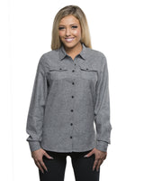 Burnside Ladies' Solid Flannel Shirt Burnside