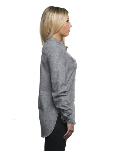 Burnside Ladies' Solid Flannel Shirt