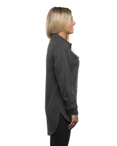 Burnside Ladies' Solid Flannel Shirt