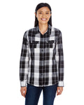 Burnside Ladies' Long-Sleeve Plaid Pattern Woven Shirt Burnside