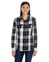 Burnside Ladies' Long-Sleeve Plaid Pattern Woven Shirt Burnside
