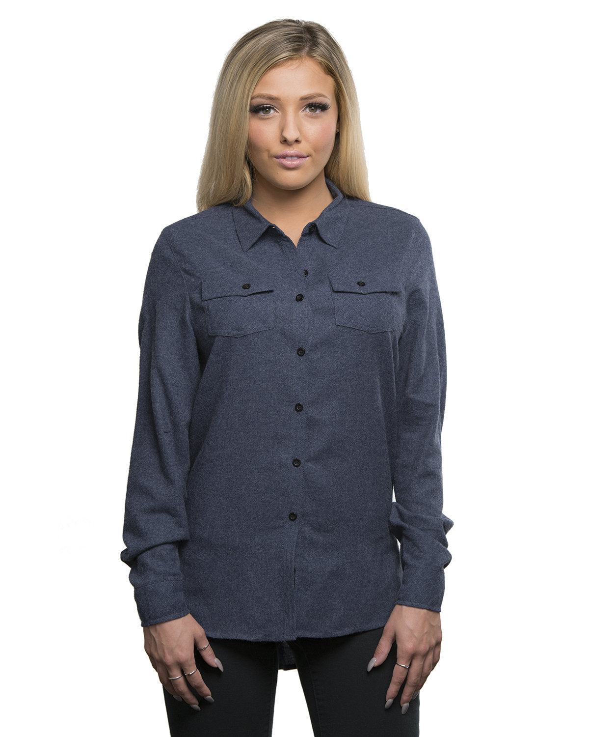 Burnside Ladies' Solid Flannel Shirt Burnside