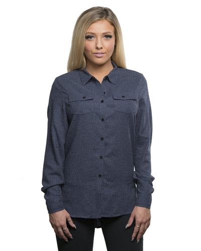 Burnside Ladies' Solid Flannel Shirt