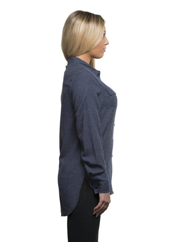 Burnside Ladies' Solid Flannel Shirt
