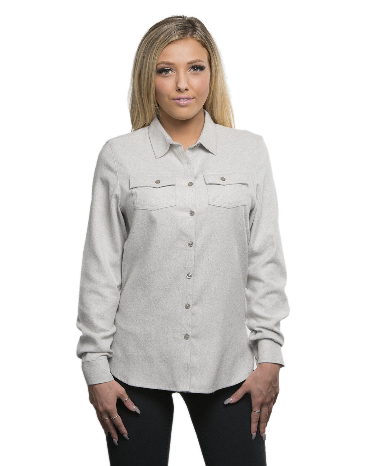 Burnside Ladies' Solid Flannel Shirt Burnside