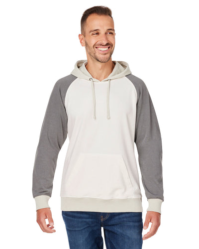 J America Unisex Vintage Tricolor Hooded Sweatshirt
