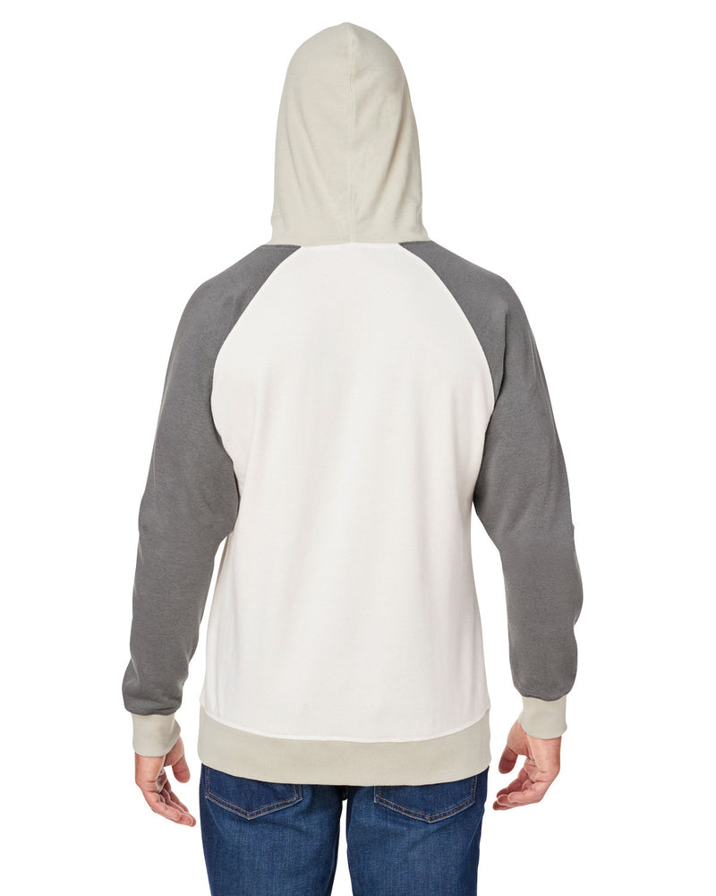 J America Unisex Vintage Tricolor Hooded Sweatshirt