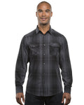 Burnside Men's Long-Sleeve Western Plaid Shirt Burnside