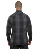 Burnside Men's Long-Sleeve Western Plaid Shirt Burnside