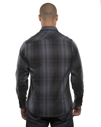 Burnside Men's Long-Sleeve Western Plaid Shirt