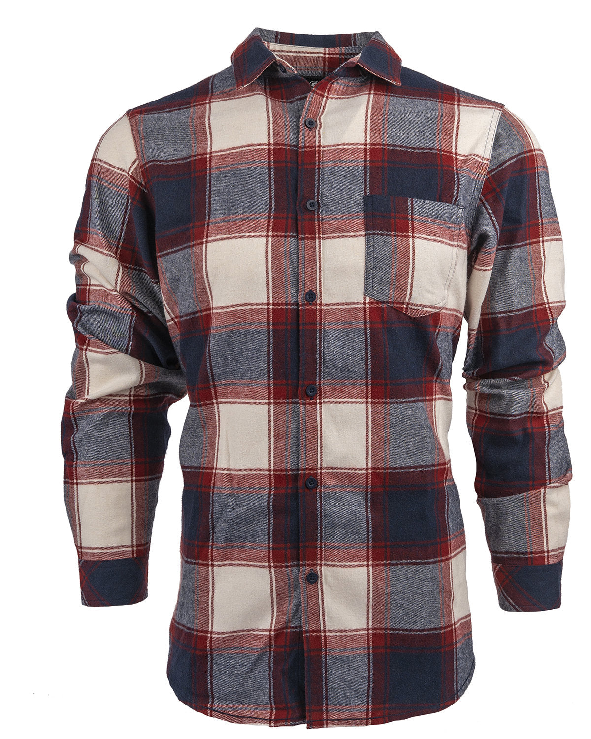 Burnside Men's Open Pocket Long Sleeve Flannel Shirt Mens Apparel Shirts & Tops