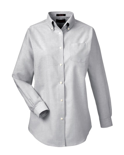 UltraClub Ladies' Classic Wrinkle-Resistant Long-Sleeve Oxford
