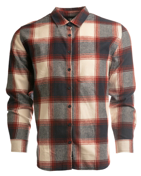 Burnside Ladies' Yarn-Dyed Long Sleeve Plaid Flannel Shirt Burnside