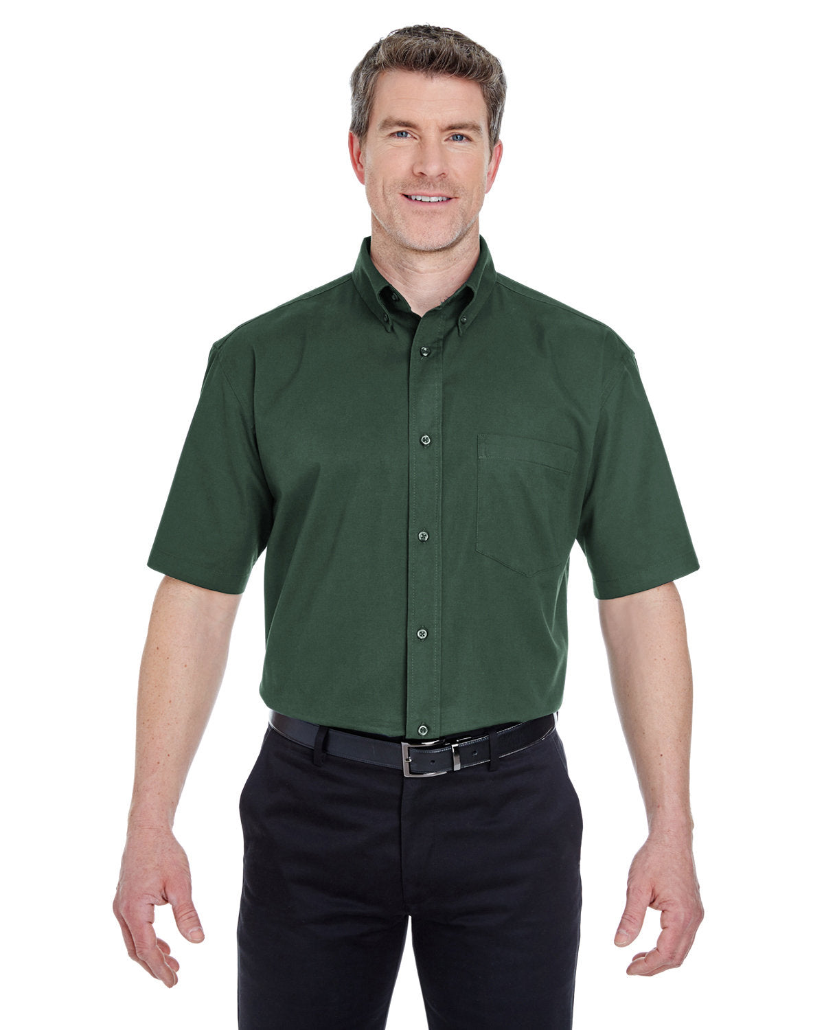 UltraClub Adult Short-Sleeve Whisper Twill UltraClub