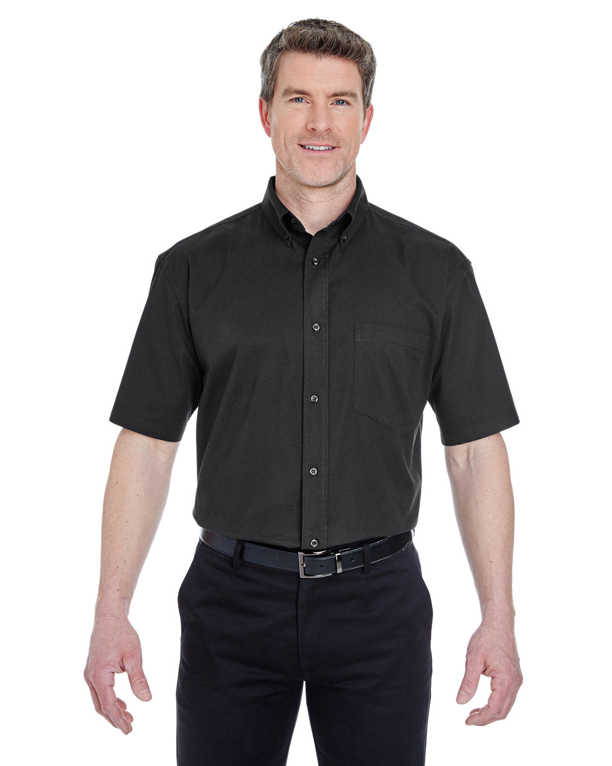 UltraClub Adult Short-Sleeve Whisper Twill UltraClub