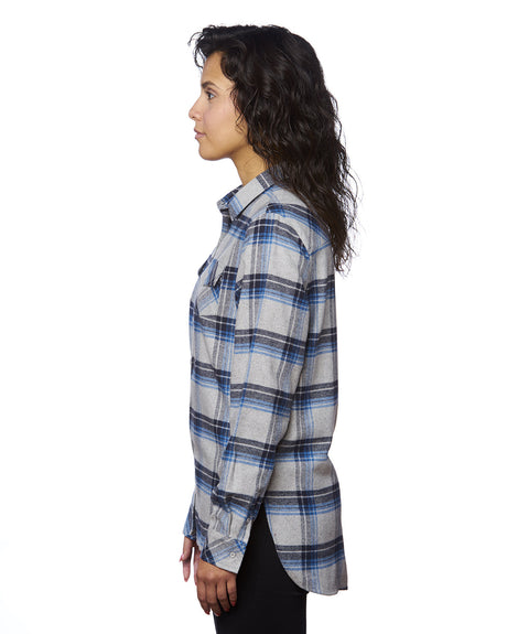 Burnside Women's Yarn-Dyed Long Sleeve Flannel Shirt Burnside