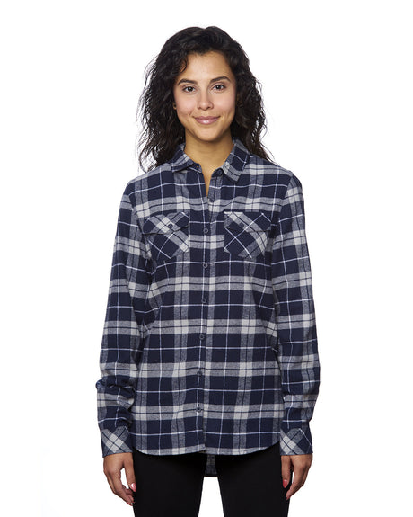 Burnside Women's Yarn-Dyed Long Sleeve Flannel Shirt Burnside