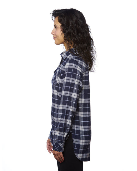 Burnside Women's Yarn-Dyed Long Sleeve Flannel Shirt Burnside