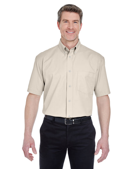 UltraClub Adult Short-Sleeve Whisper Twill UltraClub
