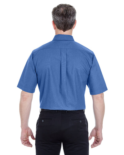 UltraClub Men's Tall Classic Wrinkle-Resistant Short-Sleeve Oxford