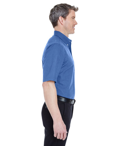 UltraClub Men's Tall Classic Wrinkle-Resistant Short-Sleeve Oxford