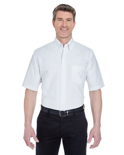 UltraClub Men's Tall Classic Wrinkle-Resistant Short-Sleeve Oxford
