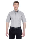 UltraClub Men's Tall Classic Wrinkle-Resistant Short-Sleeve Oxford UltraClub