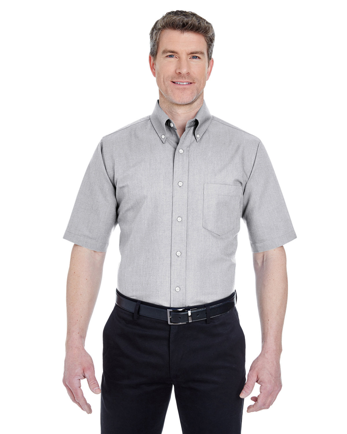 UltraClub Men's Tall Classic Wrinkle-Resistant Short-Sleeve Oxford UltraClub