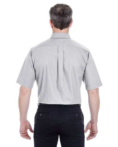 UltraClub Men's Tall Classic Wrinkle-Resistant Short-Sleeve Oxford