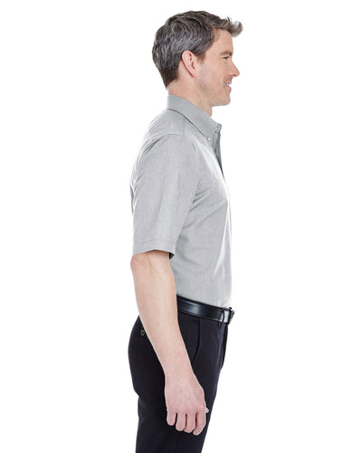 UltraClub Men's Tall Classic Wrinkle-Resistant Short-Sleeve Oxford