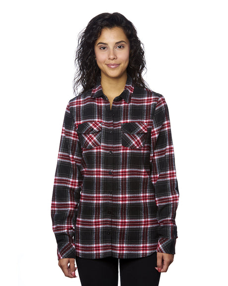 Burnside Women's Yarn-Dyed Long Sleeve Flannel Shirt Burnside
