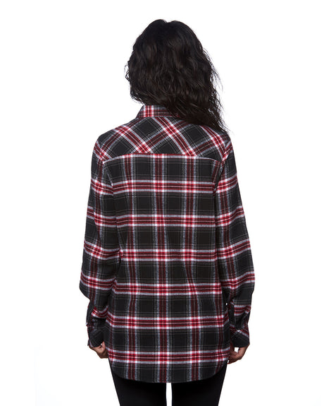 Burnside Women's Yarn-Dyed Long Sleeve Flannel Shirt Burnside