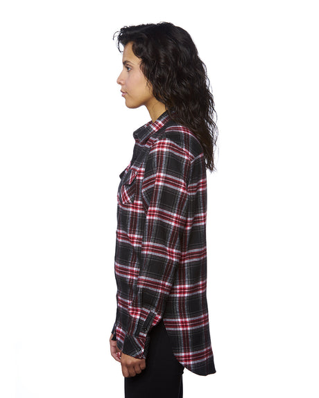 Burnside Women's Yarn-Dyed Long Sleeve Flannel Shirt Burnside