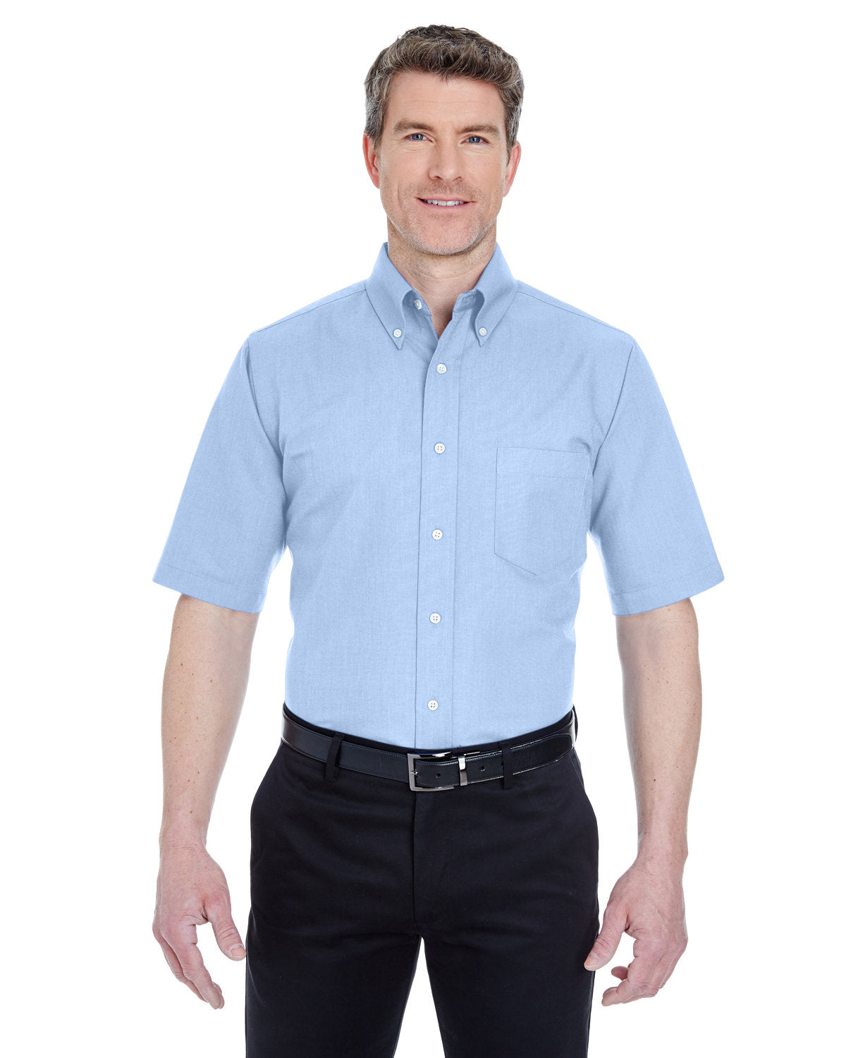 UltraClub Men's Tall Classic Wrinkle-Resistant Short-Sleeve Oxford UltraClub