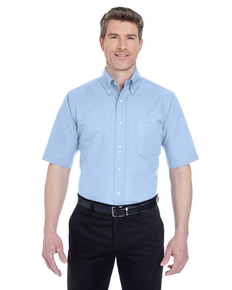 UltraClub Men's Tall Classic Wrinkle-Resistant Short-Sleeve Oxford UltraClub