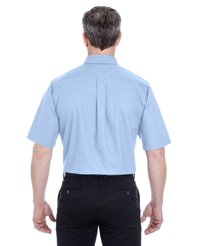UltraClub Men's Tall Classic Wrinkle-Resistant Short-Sleeve Oxford