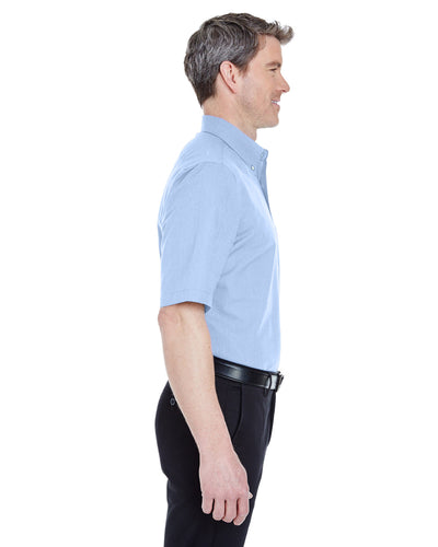 UltraClub Men's Tall Classic Wrinkle-Resistant Short-Sleeve Oxford