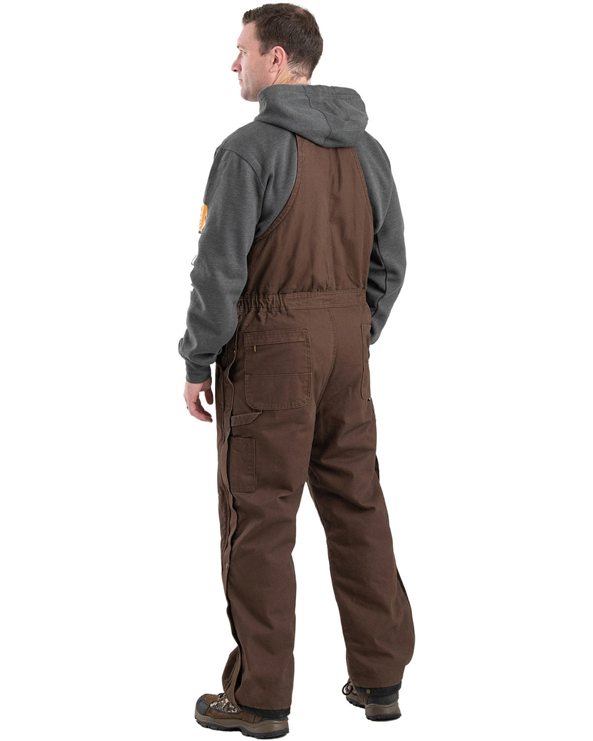 Berne Men's Heartland Insulated Washed Duck Bib Overall Berne