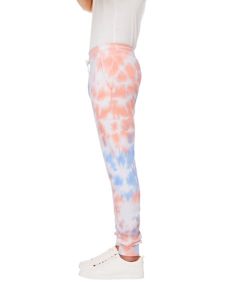 J America Adult Tie Dye Fleece Jogger J. America