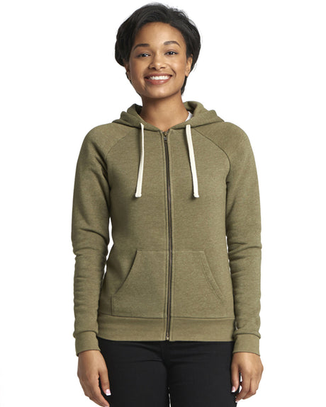 Next Level Apparel Ladies' PCH Raglan Zip Hoodie Next Level Apparel