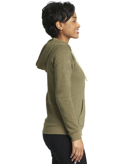 Next Level Apparel Ladies' PCH Raglan Zip Hoodie Next Level Apparel